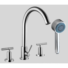 4-Hole Tub Filler with Personal Handshower and Lever Handles